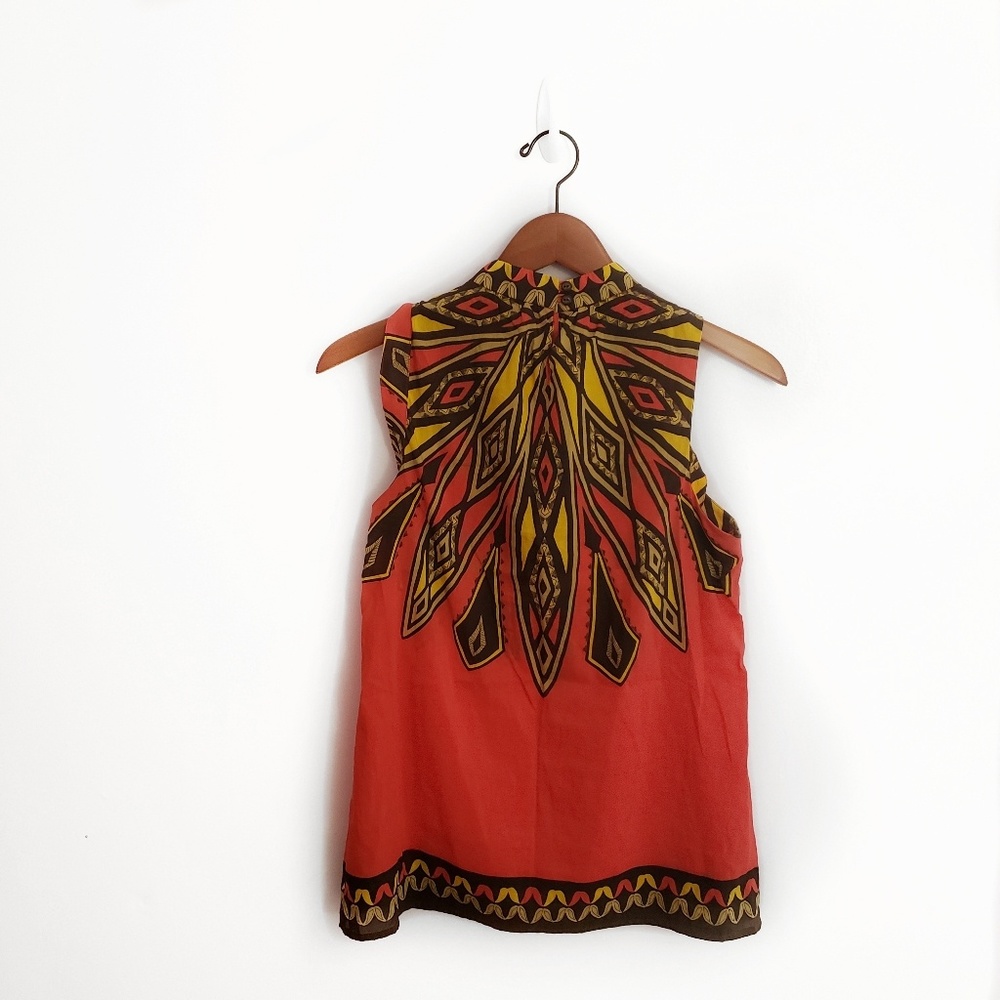 Jones New York Signature Tribal Print Top Size S - Picture 4 of 6